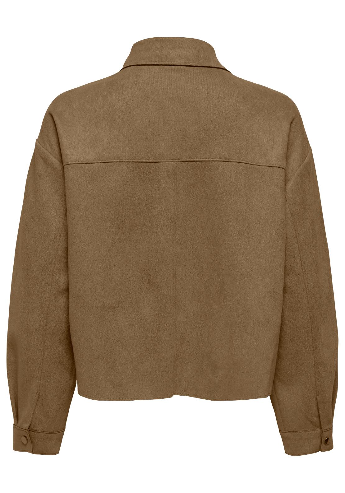 Jdy Julle Long Sleeve Faux Suede Shirt - Kangaroo 2 Shaws Department Stores