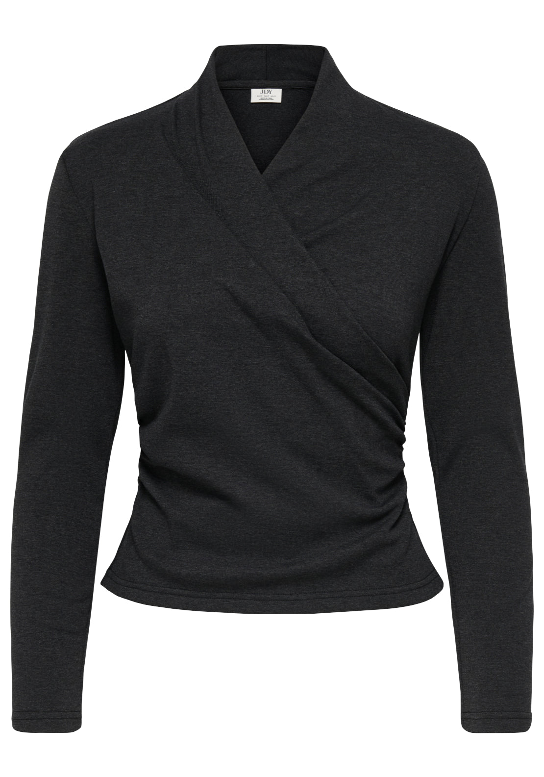 Jdy Daze Long Sleeve Wrap Top - Grey 1 Shaws Department Stores