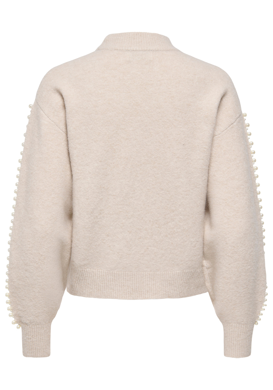 Jdy Madi Long Sleeve Pearl Pullover - Beige 2 Shaws Department Stores