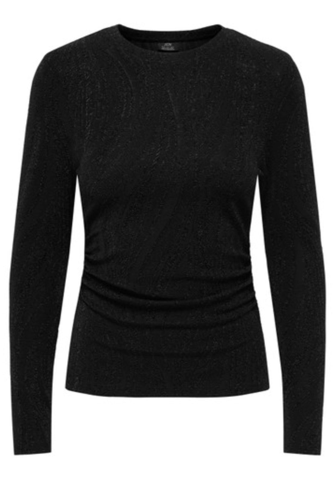 Kiwi Long Sleeve O-Neck Top - Black Glitter