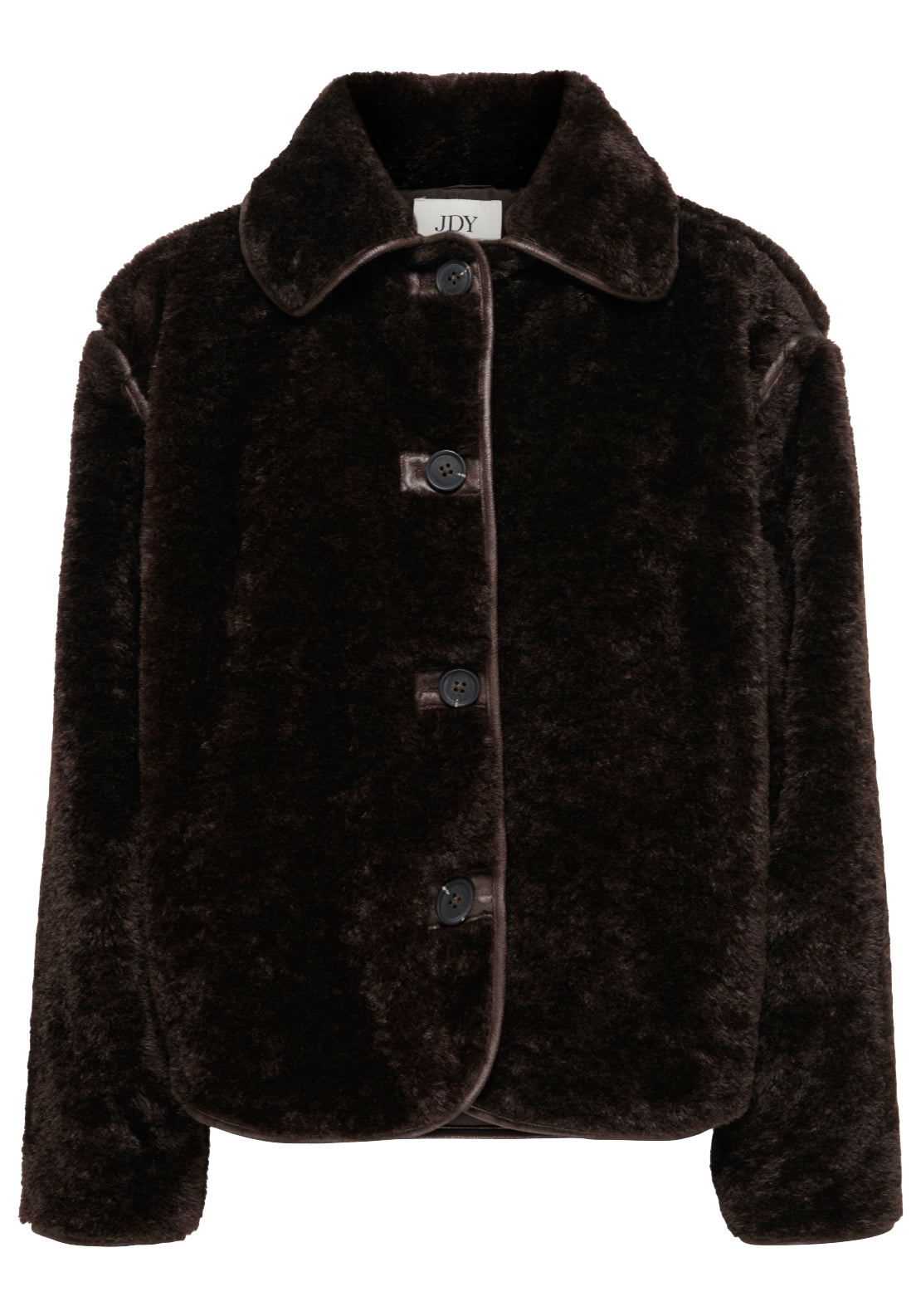 Jdy Asta Faux Fur Jacket - Brown 1 Shaws Department Stores
