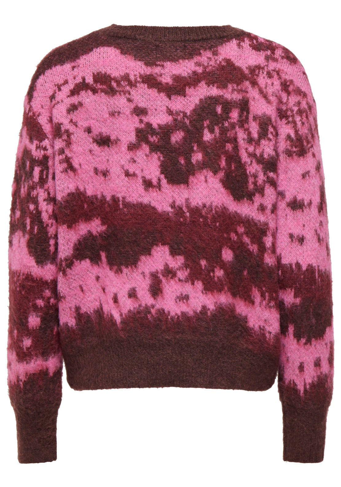 Jdy Leslie Long Sleeve Jacquard Pullover - Decadent Chocolate 2 Shaws Department Stores