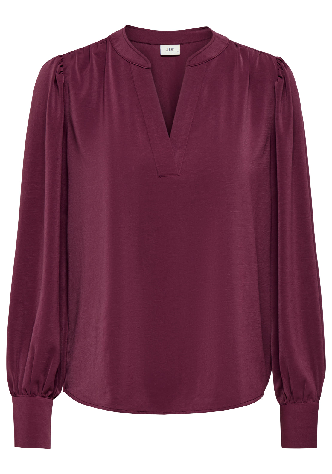 Jdy Aya Long Sleeve V-Neck Blouse - Windsor Wine 1 Shaws Department Stores