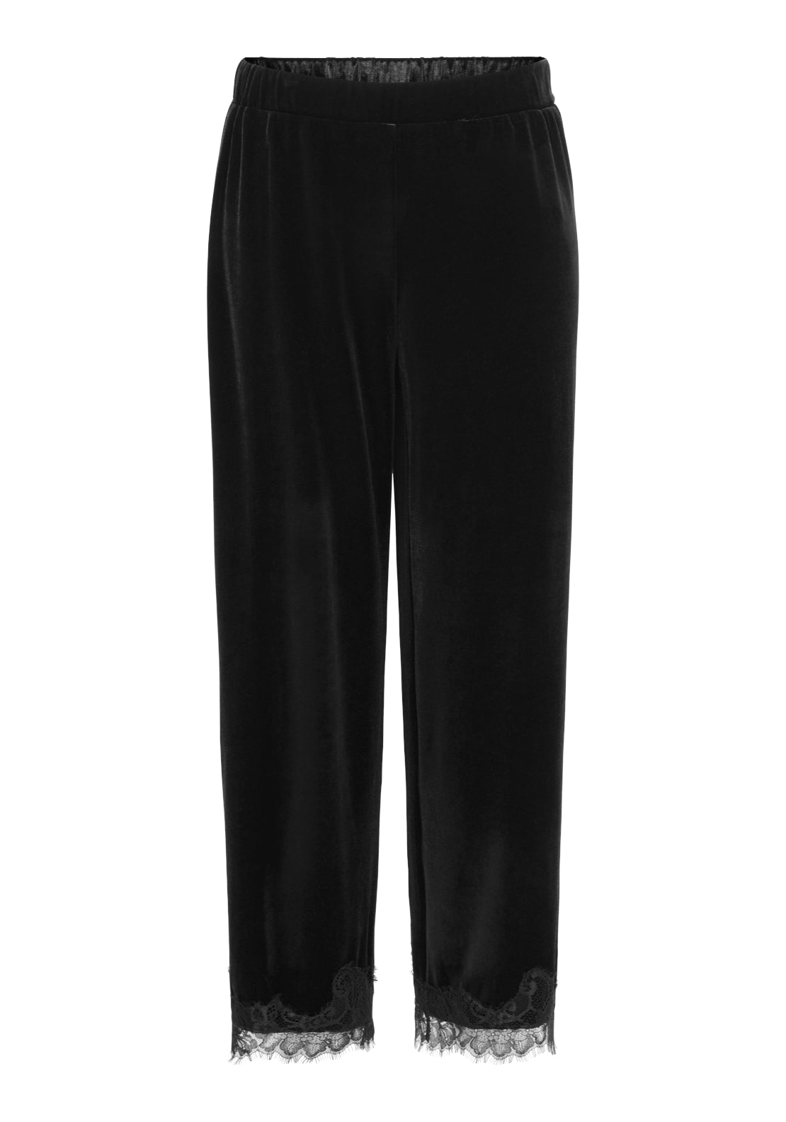 Jdy Valerie Velvet Lace Trousers - Black 1 Shaws Department Stores