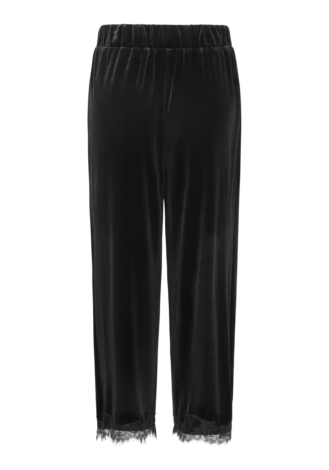 Jdy Valerie Velvet Lace Trousers - Black 2 Shaws Department Stores