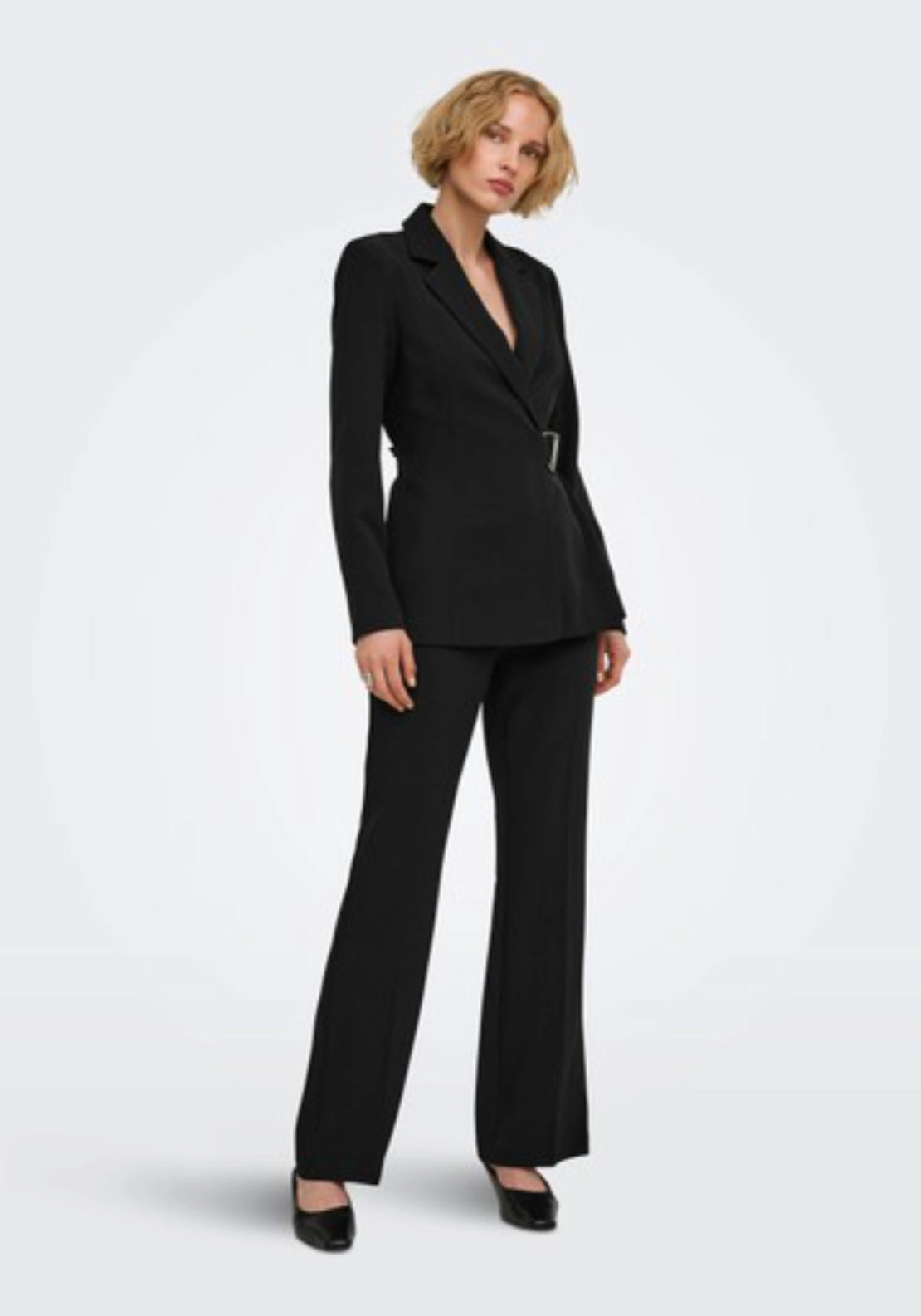 Storm Long Sleeve Buckle Blazer - Black