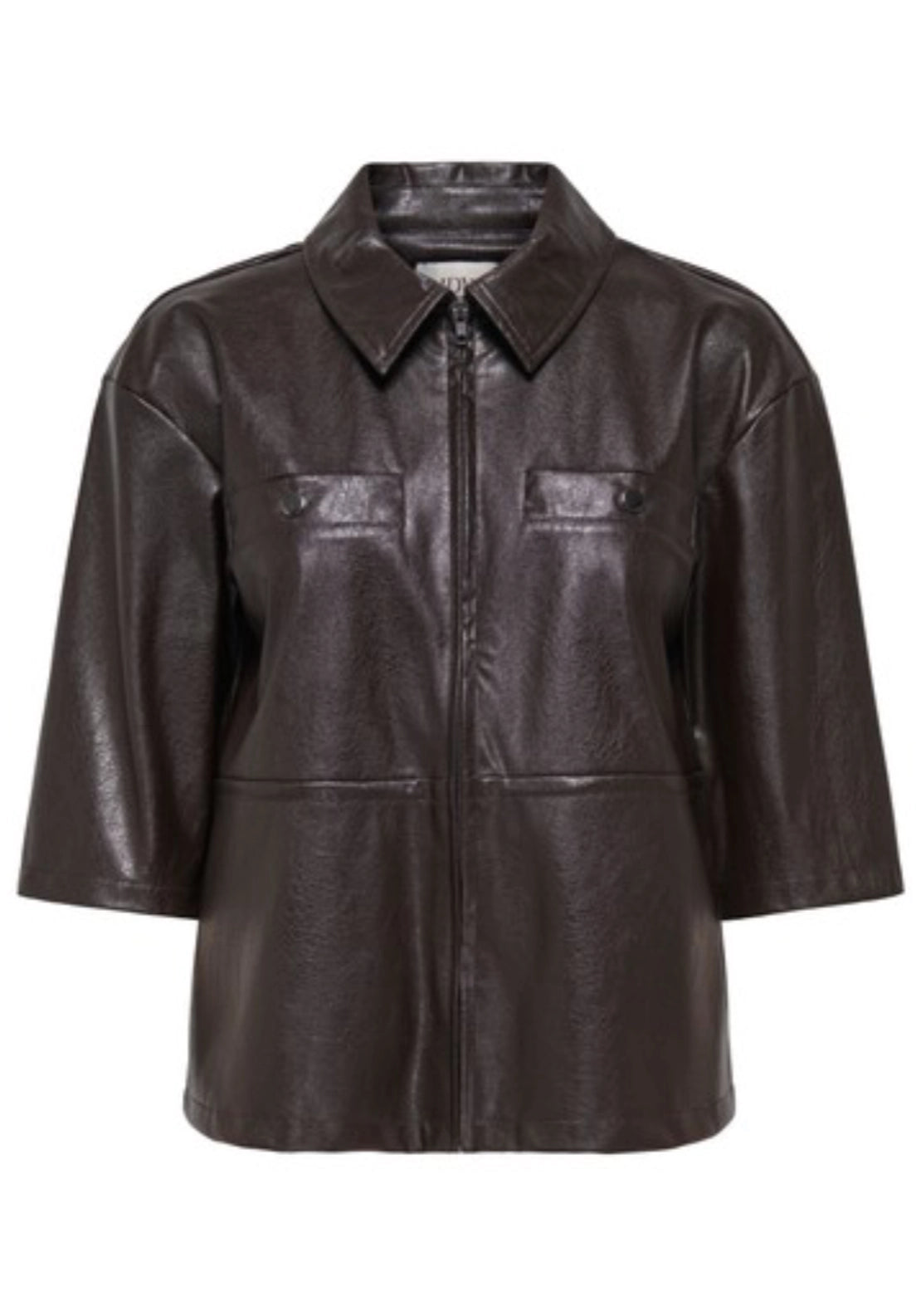 Uniq 2/4 Sleeves Top - Brown