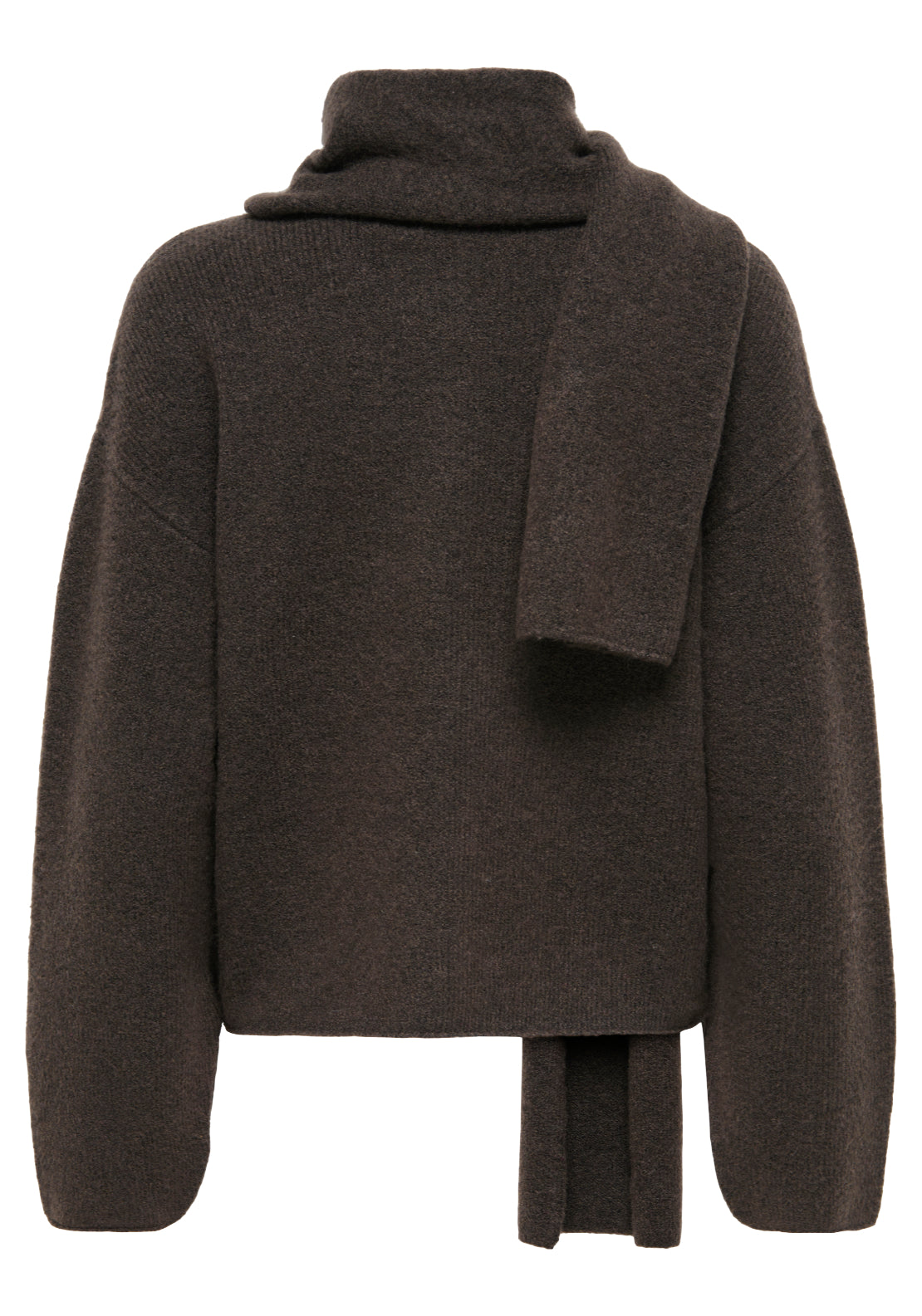 Jdy Dagmar Long Sleeve Scarf Detail Cardigan - Mulch 2 Shaws Department Stores