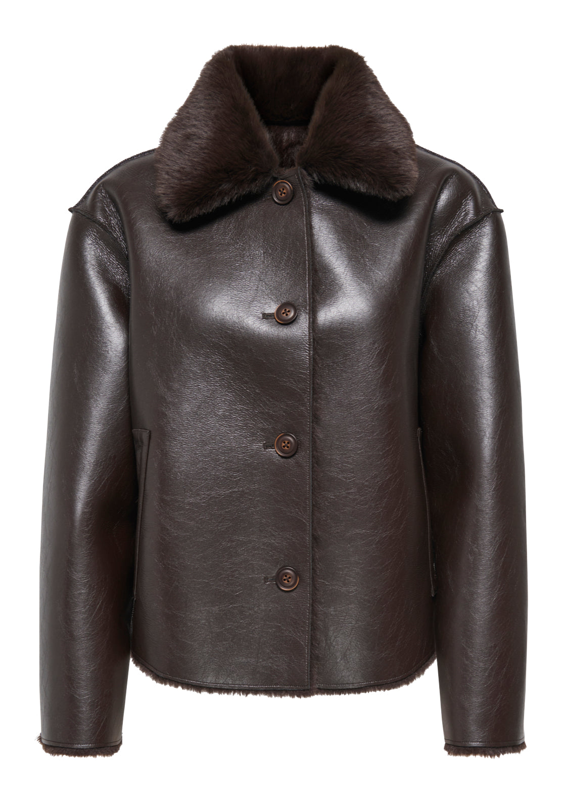 Jdy Coco Reversible Jacket - Brown 1 Shaws Department Stores