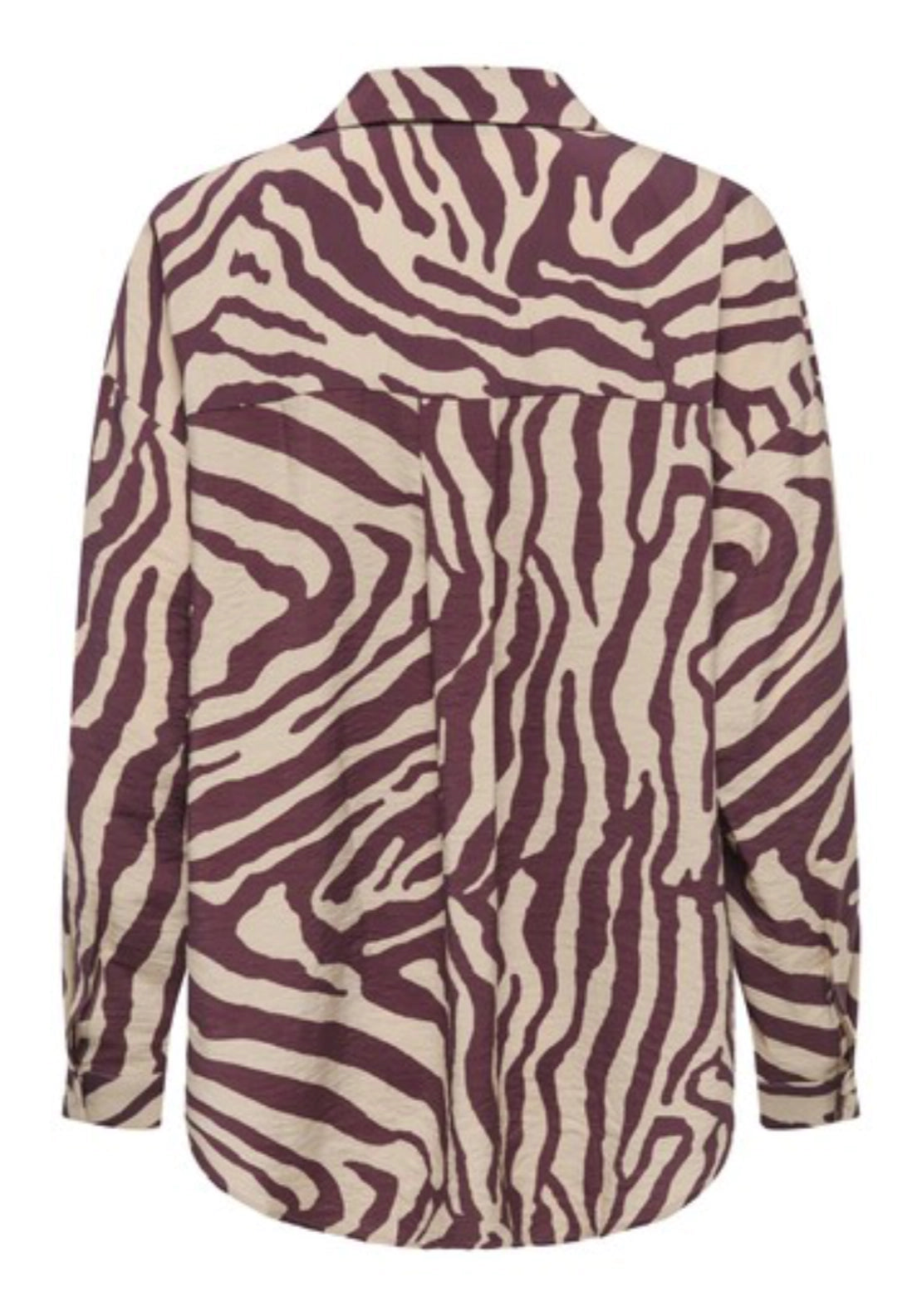 Troya Long Sleeve Shirt - Oatmeal Sassafras Zebra