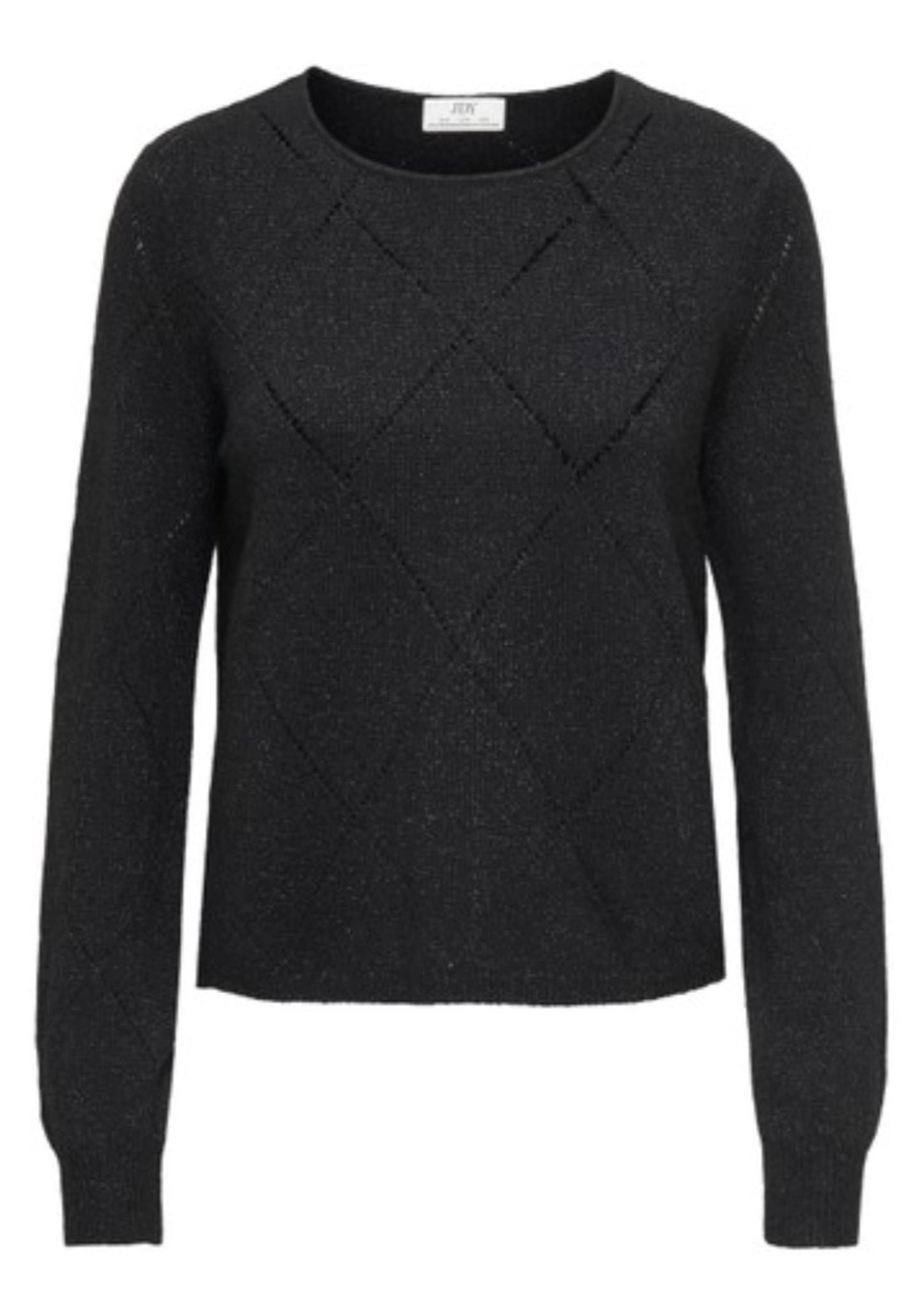 Aspen Long Sleeve Glitter Pullover - Black