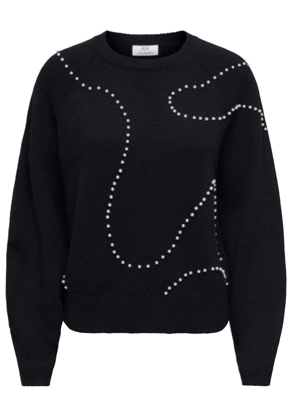 Madi Long Sleeve O-Neck Pullover - Black