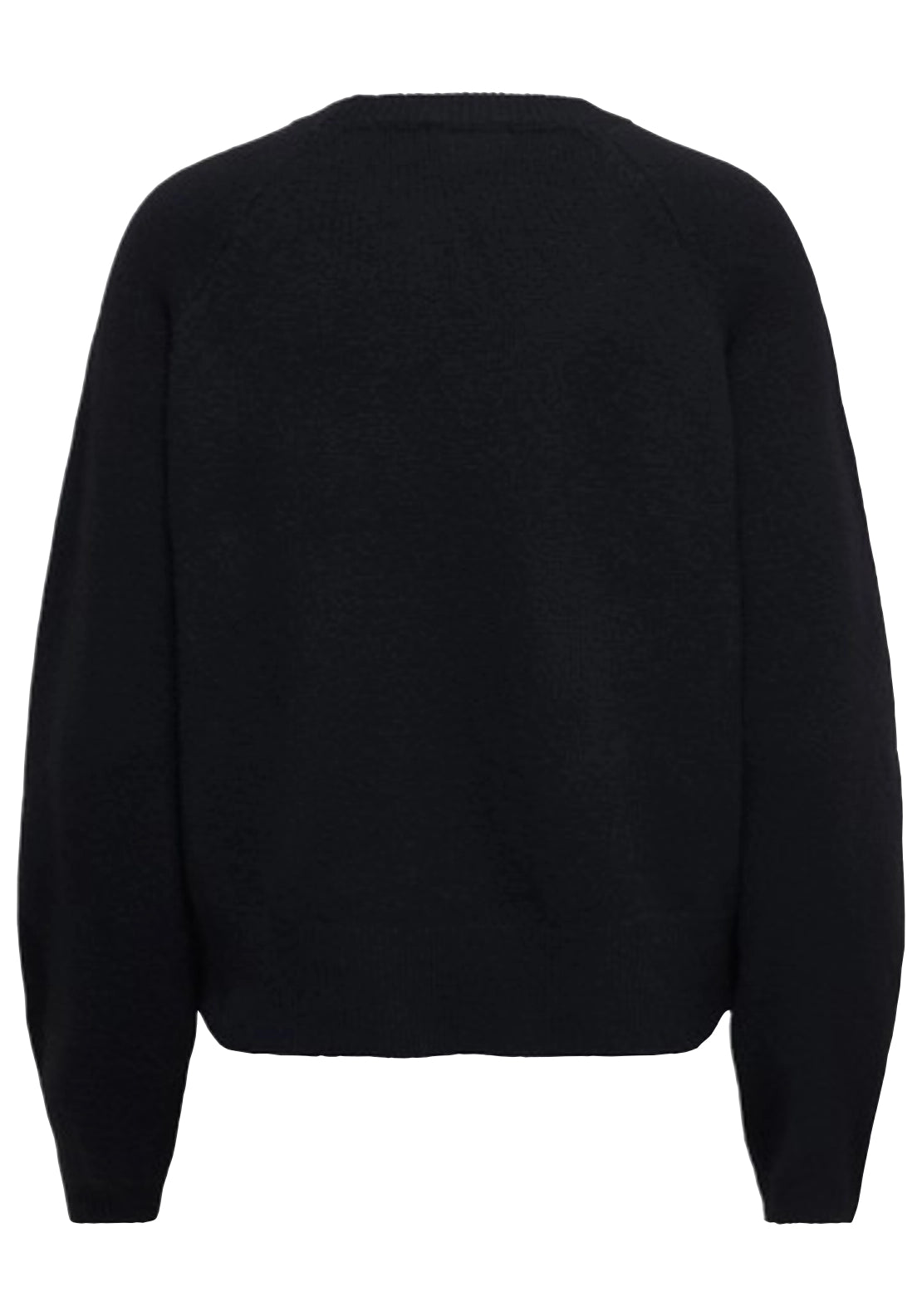 Madi Long Sleeve O-Neck Pullover - Black