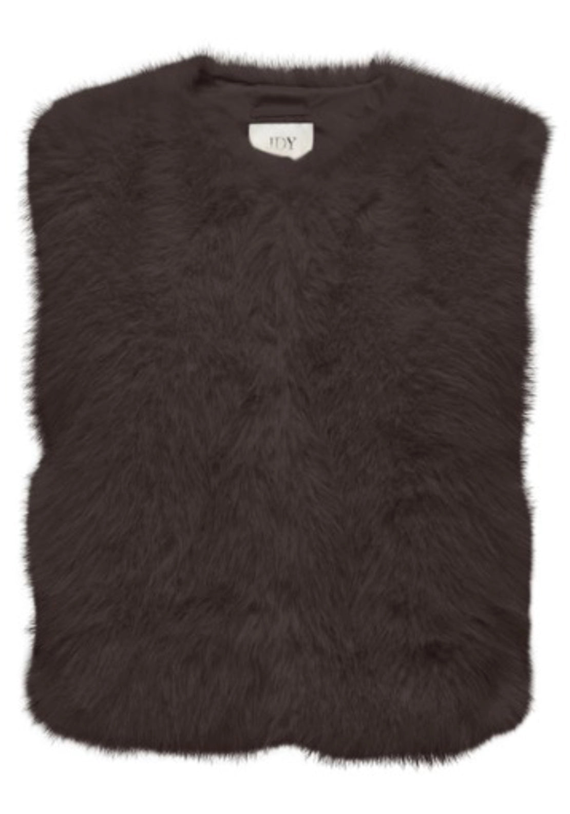 Ora Faux Fur Waistcoat - Brown