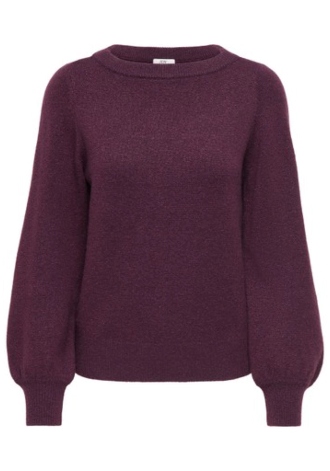 Rue Glitter Long Sleeve Boat Pullover - Winetasting Melange