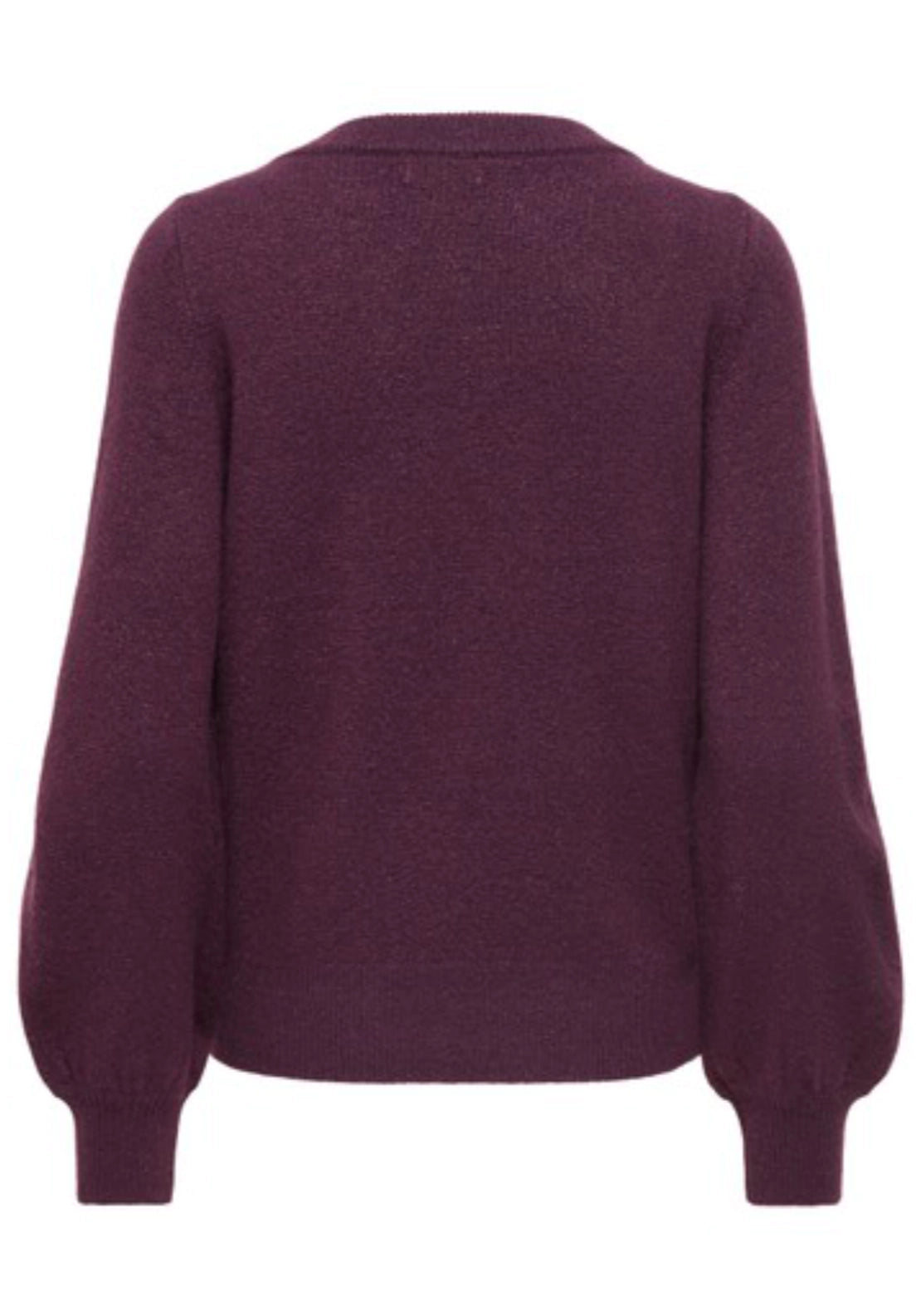Rue Glitter Long Sleeve Boat Pullover - Winetasting Melange