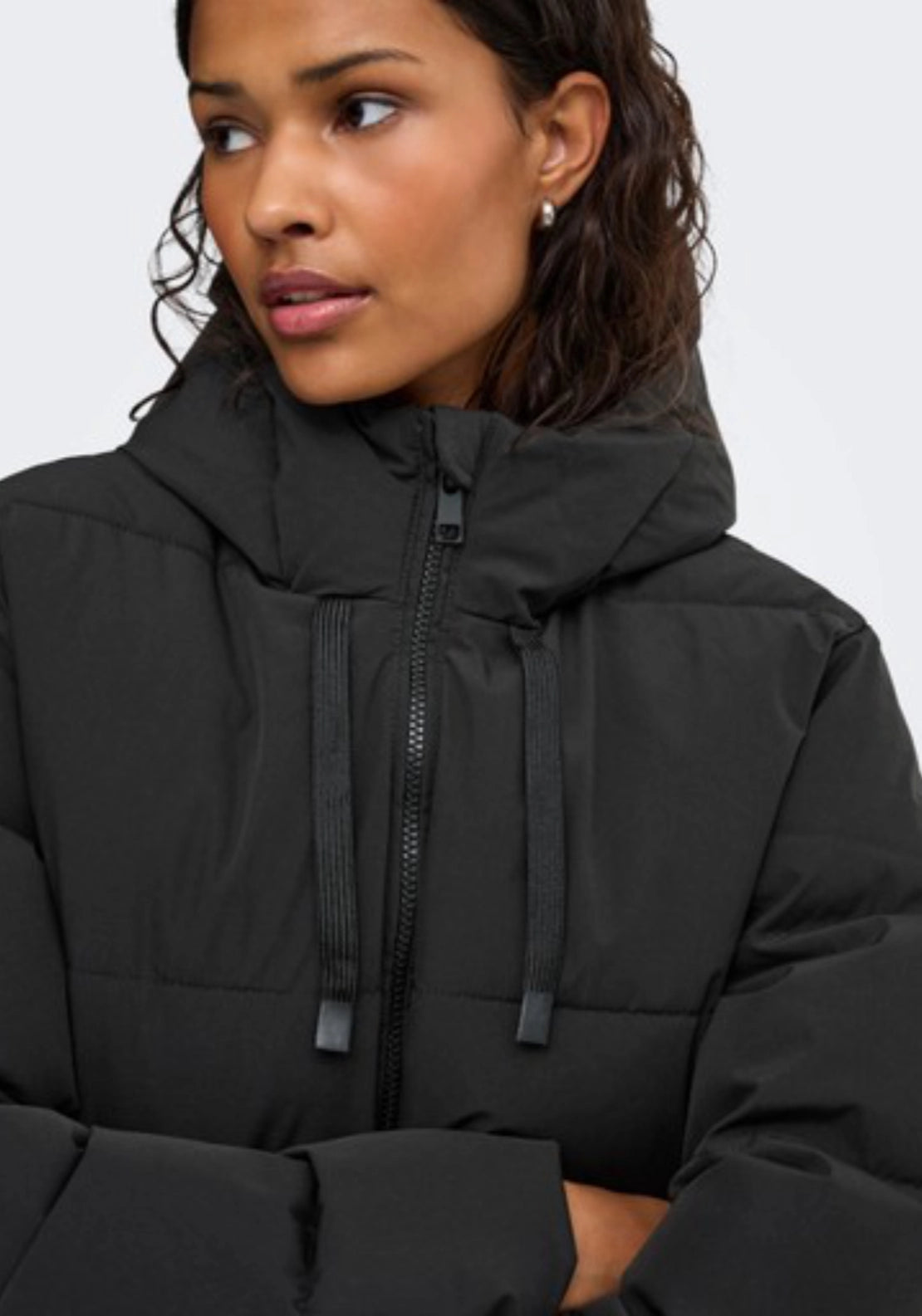 Blair Short Hooded Puffer Coat - Black