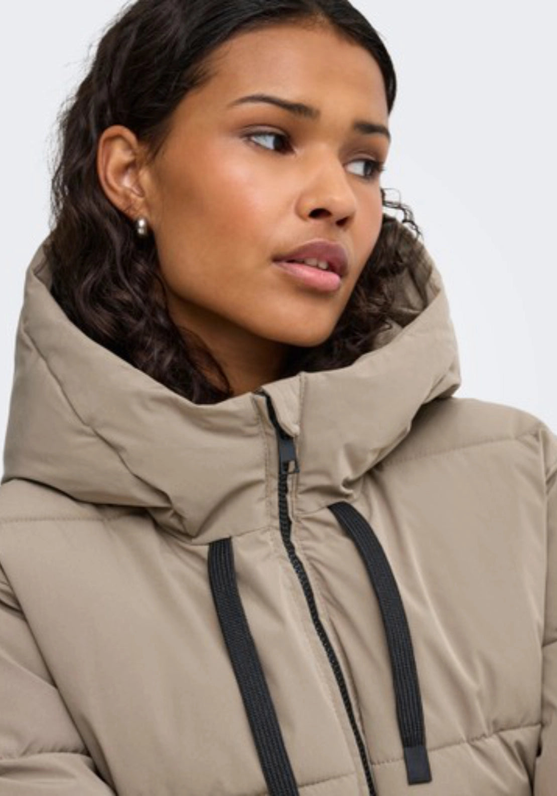 Blair Short Hooded Puffer Coat - Walnut