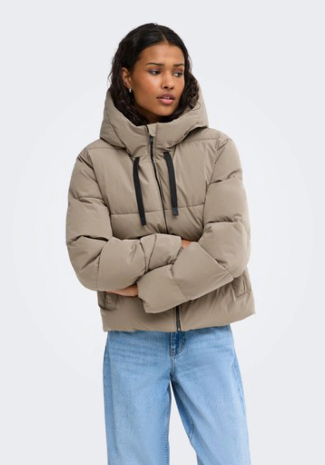Blair Short Hooded Puffer Coat - Walnut