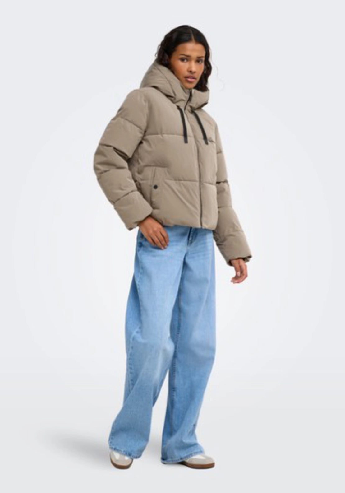 Blair Short Hooded Puffer Coat - Walnut