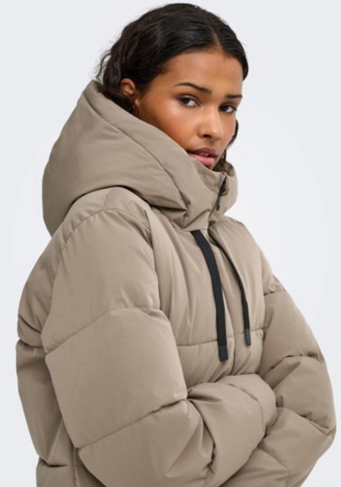 Blair Short Hooded Puffer Coat - Walnut