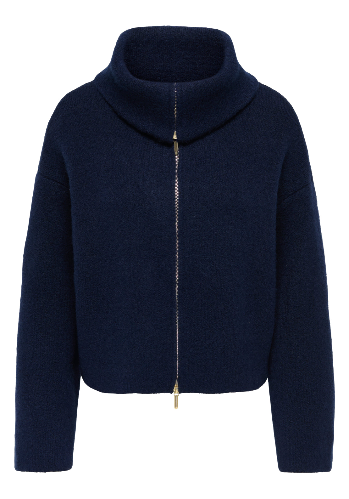 Jdy Zelina Long Sleeve 2 Way Zip Cardigan - Navy Blazer 1 Shaws Department Stores