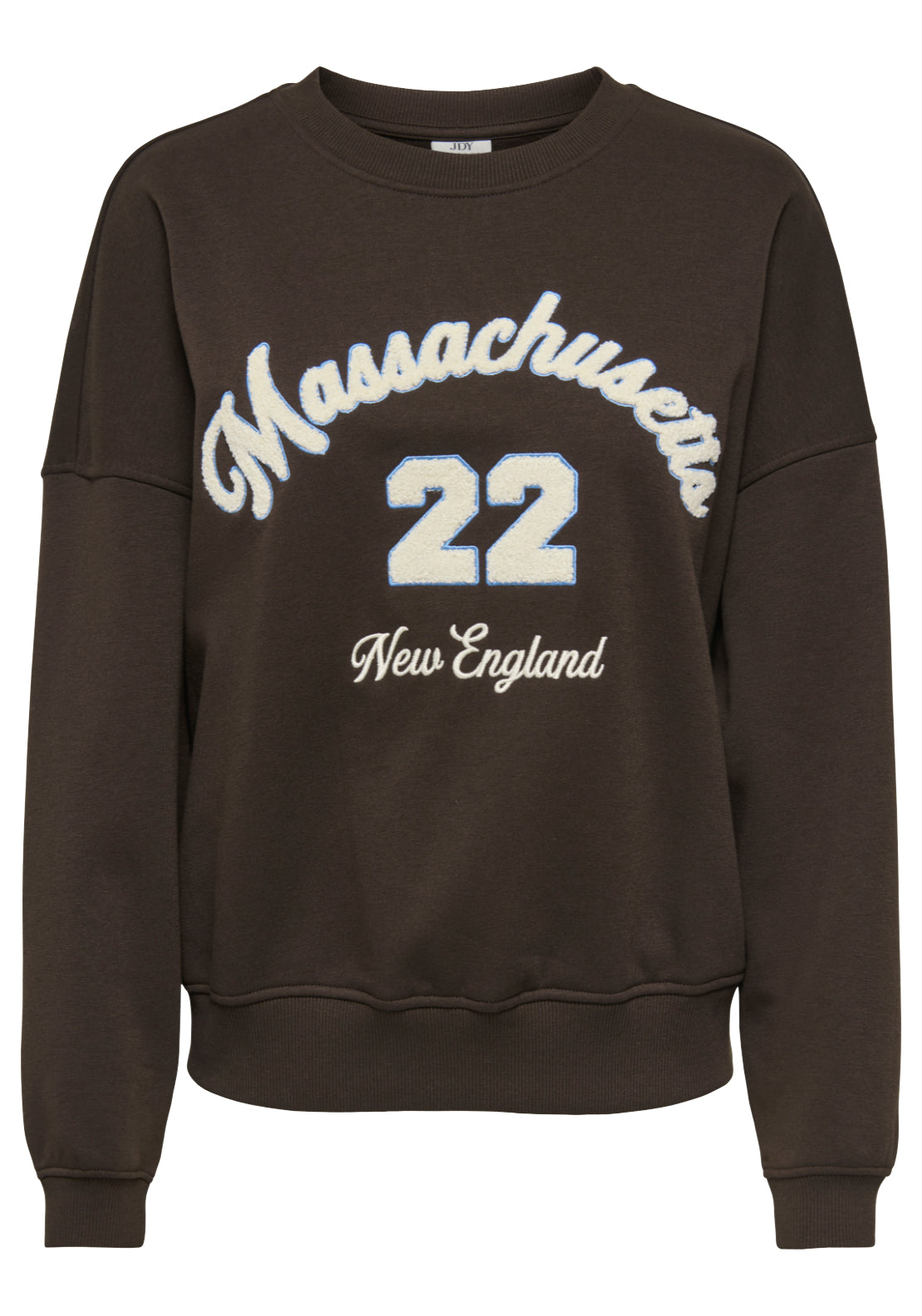 Jdy Mesa Long Sleeve Embroidered Sweatshirt - Brown 1 Shaws Department Stores