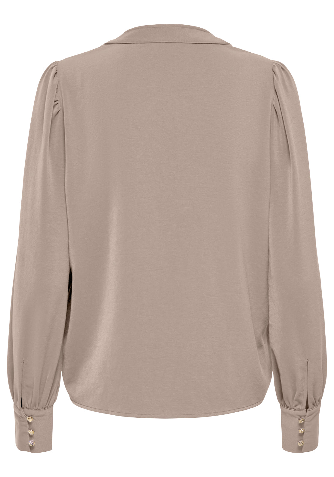 Jdy Aya Long Sleeve V-Neck Blouse - Simply Taupe 2 Shaws Department Stores