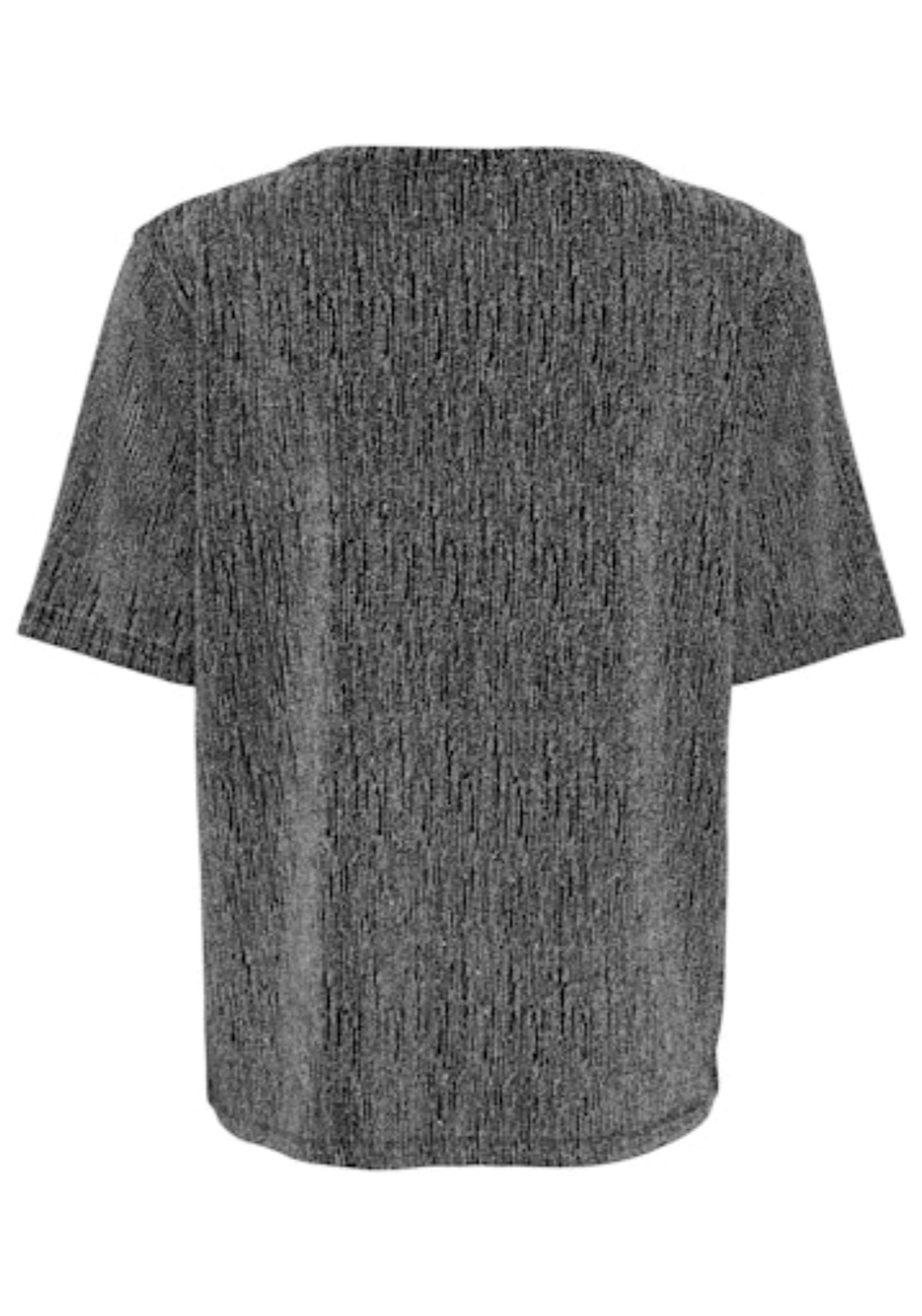 Kashmere Short Sleeve Round Neck Top - Black