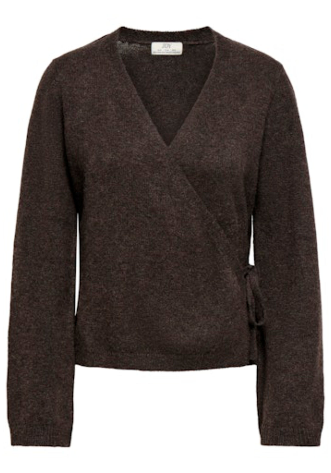 Super Becky Long Sleeve Wrap Cardigan - Brown