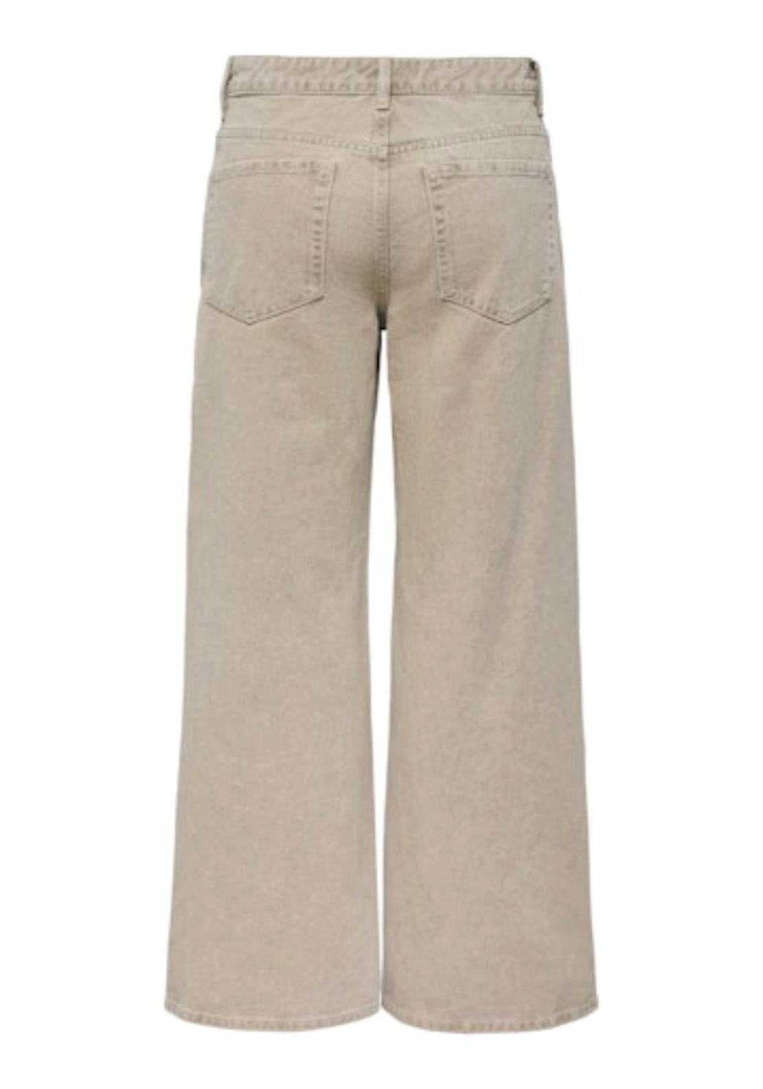 Vera High Waist Extra Wide Travertine Jeans - Travertine