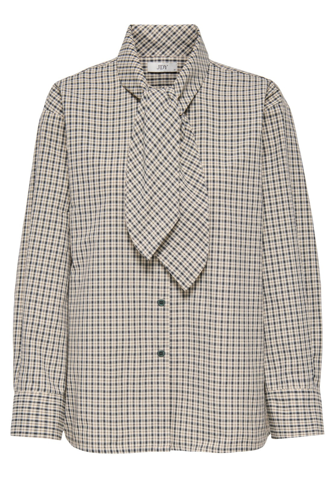 Jdy Vilda Long Sleeve Scarf Shirt - Eggnog 1 Shaws Department Stores