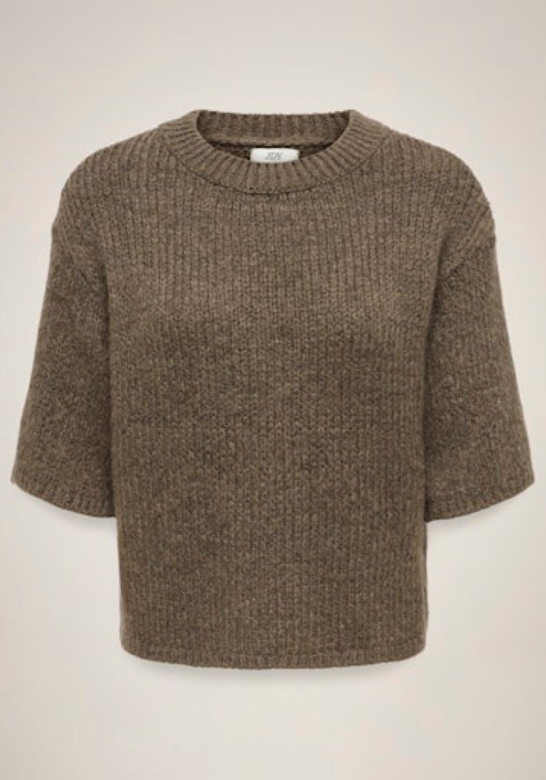 Linea Short Sleeve Round Neck Pullover - Shitake