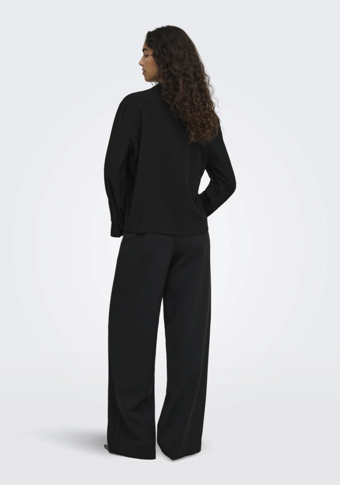 Jdy Mandarin Collar Cotton Shirt - Black 2 Shaws Department Stores