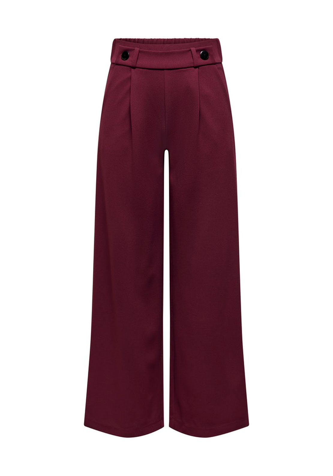 Jdy Wide Leg Trousers L32 - Windsor Wine Black Buttons 5 Shaws Department Stores