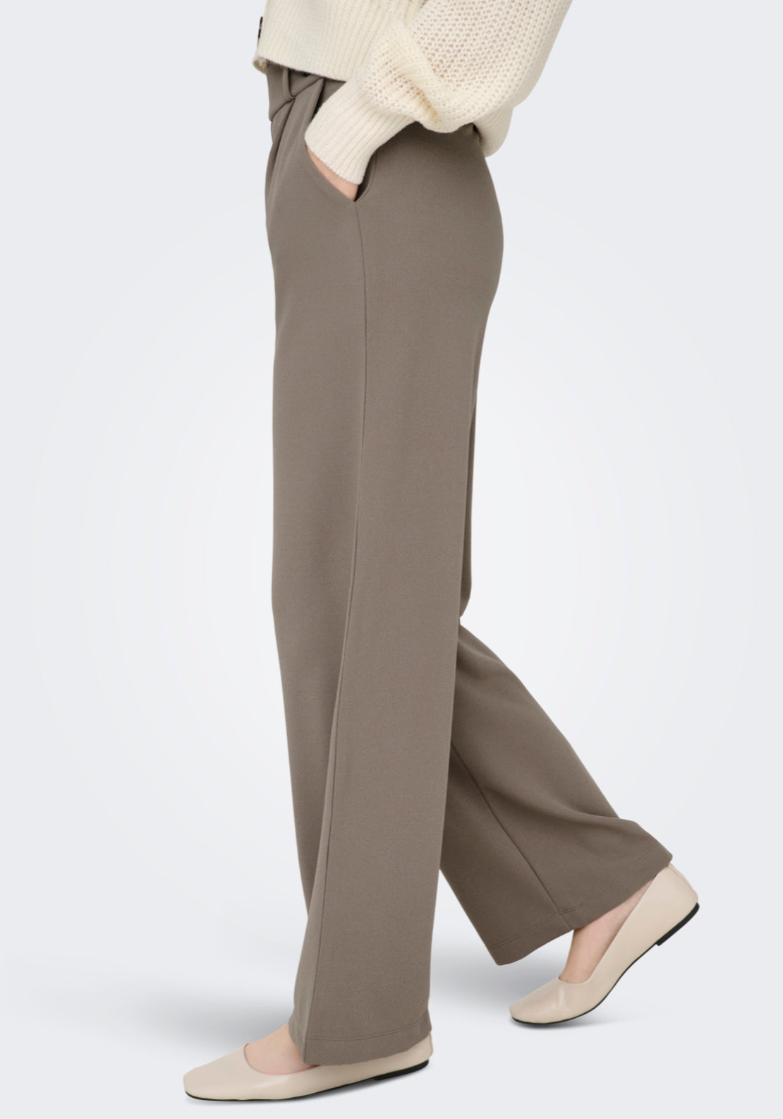 Jdy Geggo Wide Pant - Driftwood 3 Shaws Department Stores