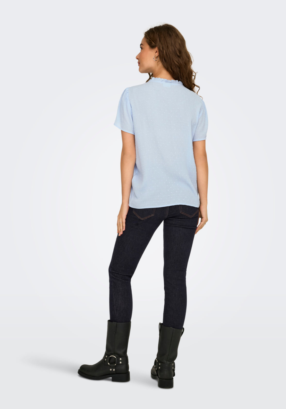 Jdy Lima Life Short Sleeve Top - Kentucky Blue 2 Shaws Department Stores