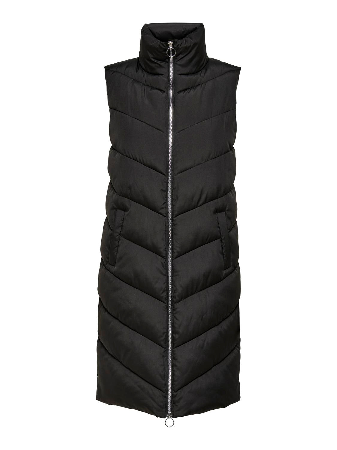Jdy Long Waistcoat Gilet - Black 1 Shaws Department Stores