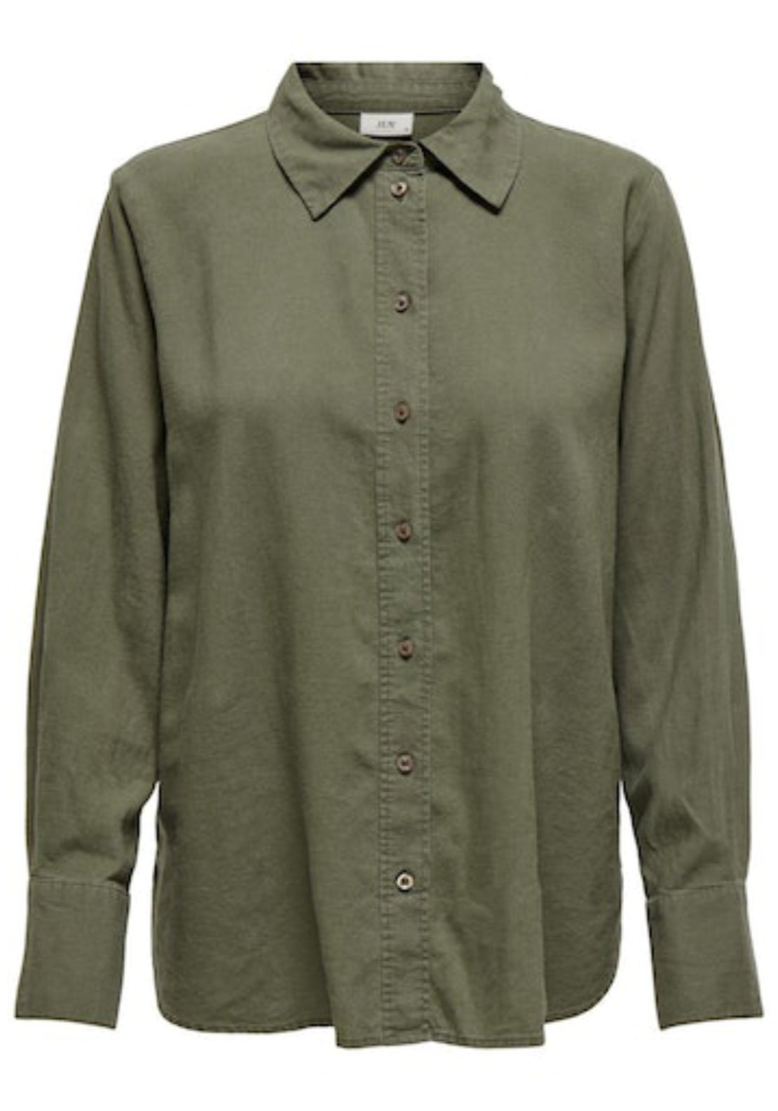 Jdy Say Long Sleeve Linen Loose Shirt - Green 6 Shaws Department Stores