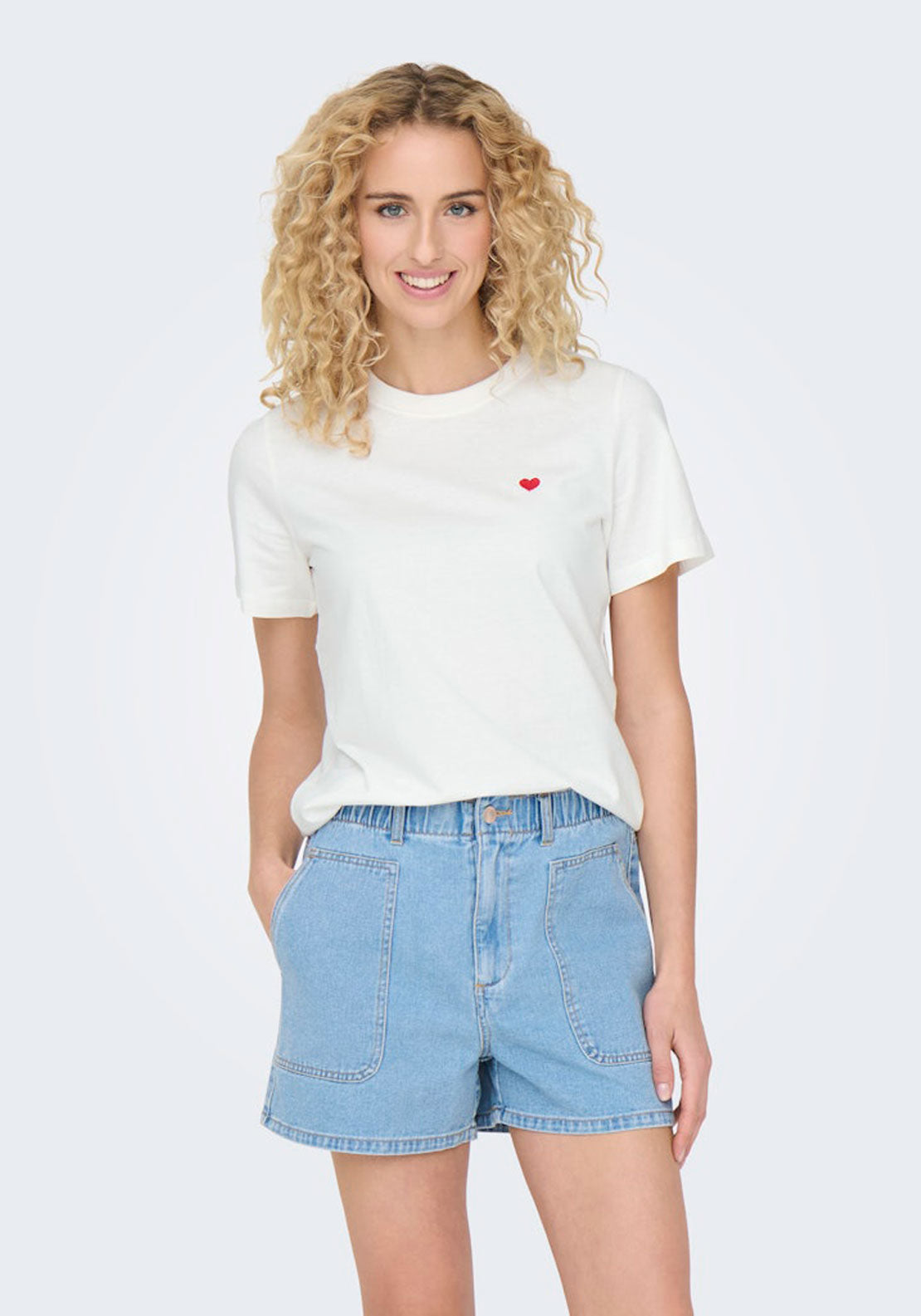 Jdy Short Sleeve T-Shirt - White 4 Shaws Department Stores