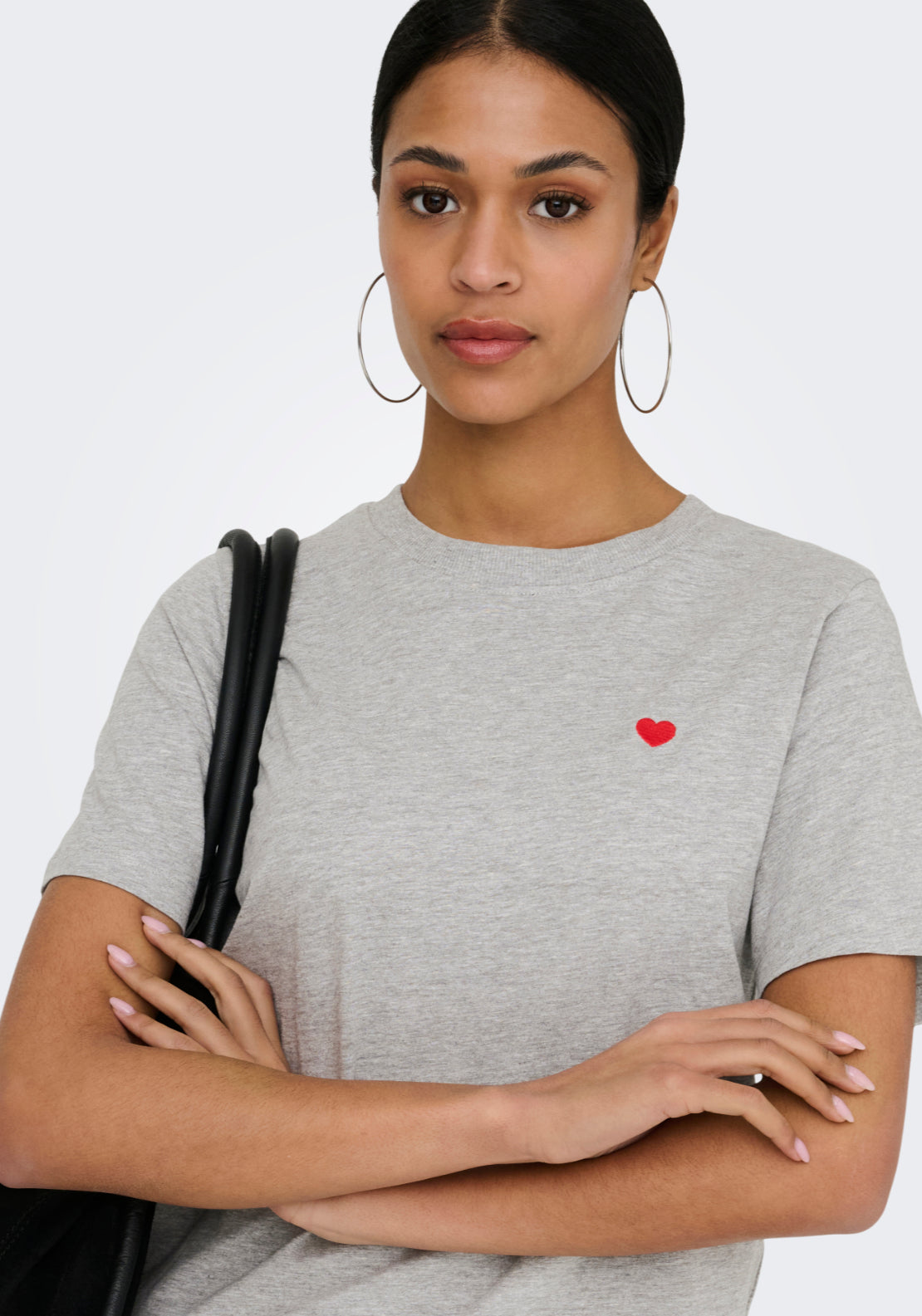 Jdy Pisa Short Sleeve Print Top - Grey 3 Shaws Department Stores