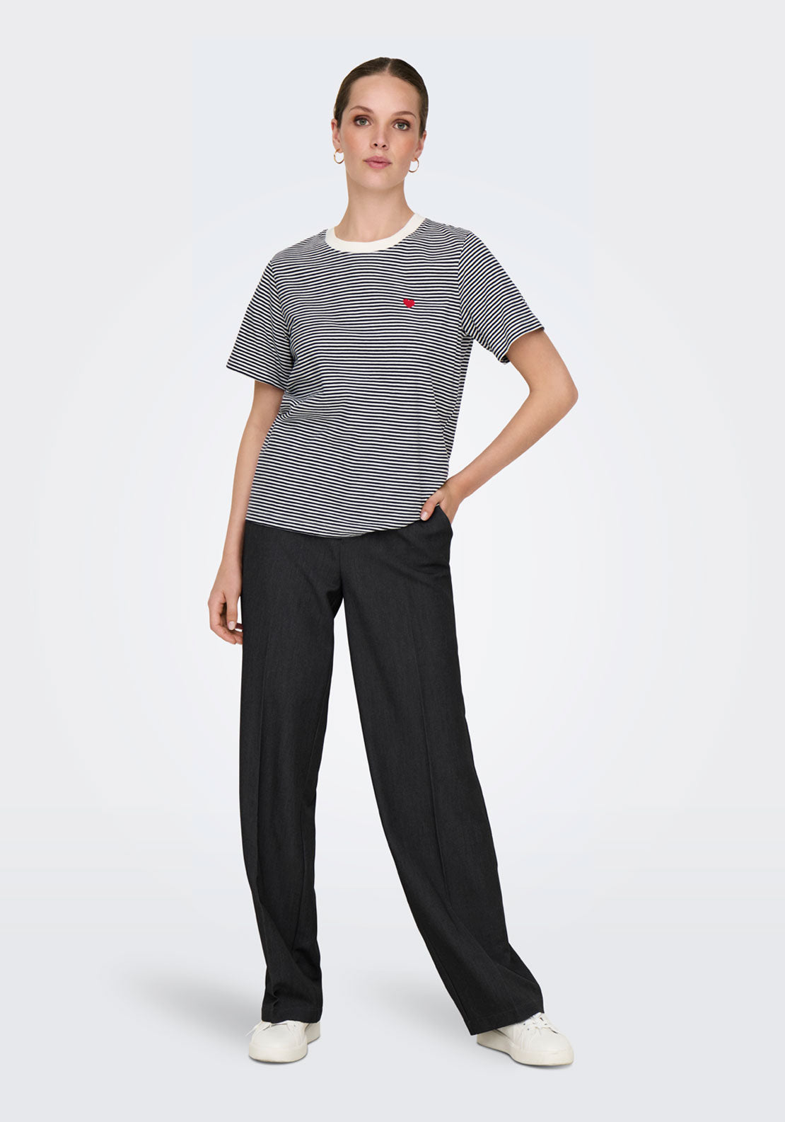 Jdy Short Sleeve Round Neck T-Shirt - Blue 4 Shaws Department Stores
