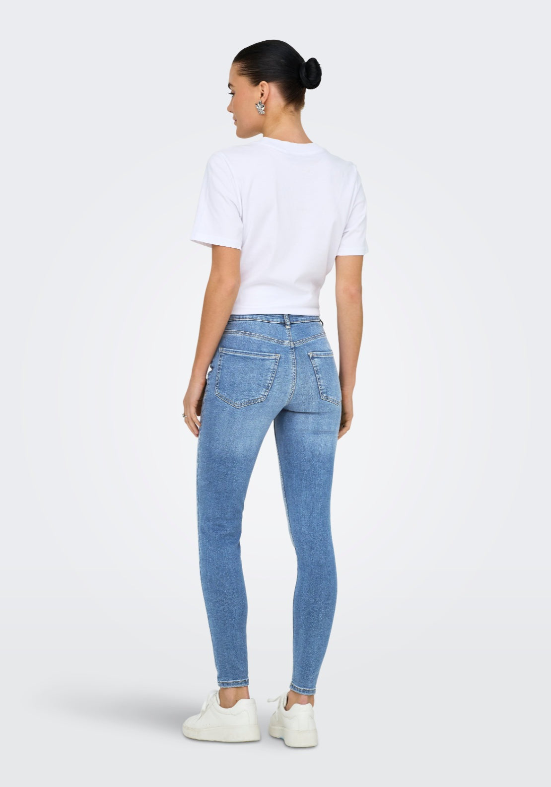 Jdy Fina Mid Waist Skinny Jeans - Blue 2 Shaws Department Stores