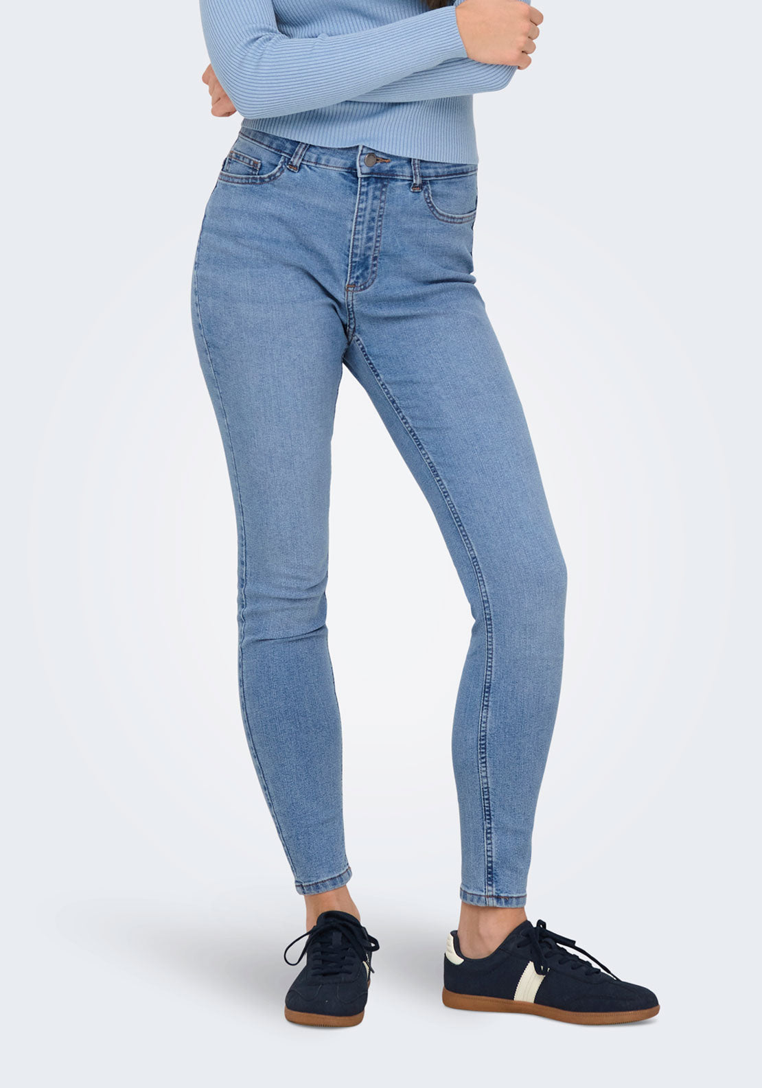 Jdy Moon High Waist Skinny Jeans - Blue 1 Shaws Department Stores