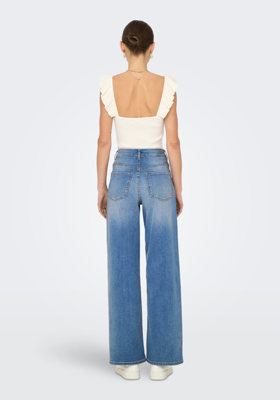 Jdy Felina-Fina High Waist Wide Jeans - Medium Blue Denim 2 Shaws Department Stores