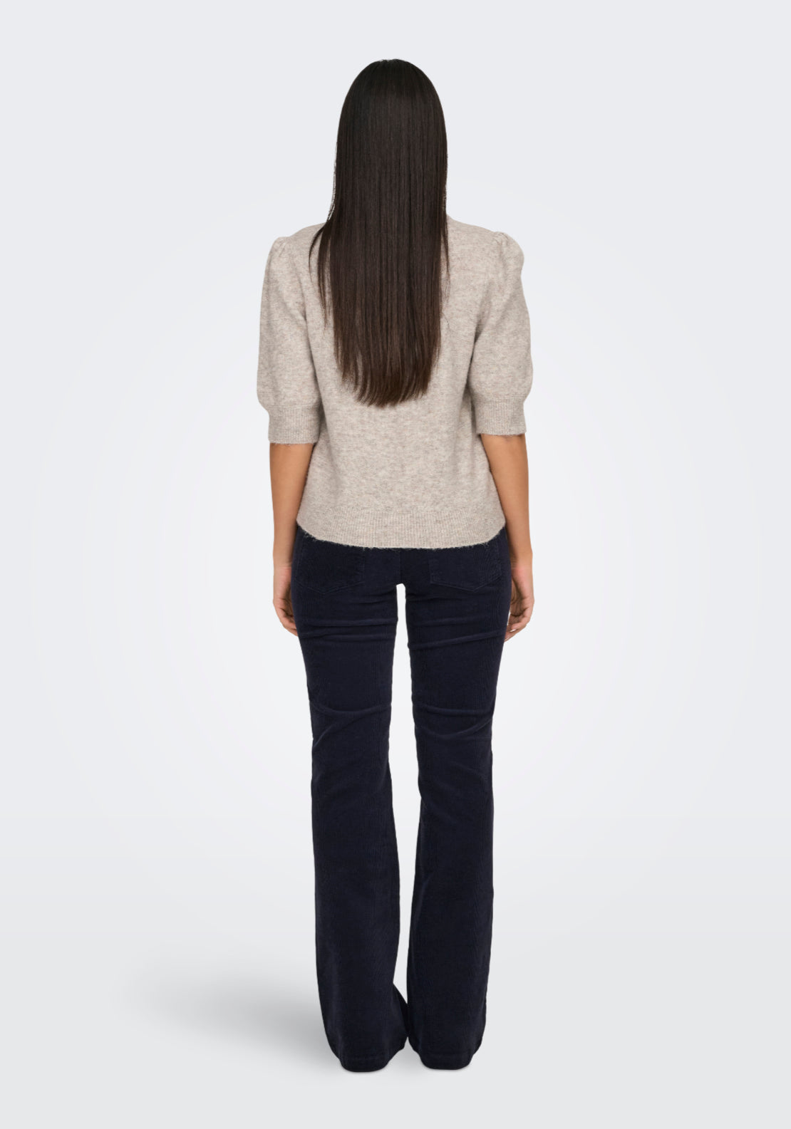 Jdy Rue Life 2/4 Sleeve Pearl Knitwear - Chateau Gray/melange 2 Shaws Department Stores