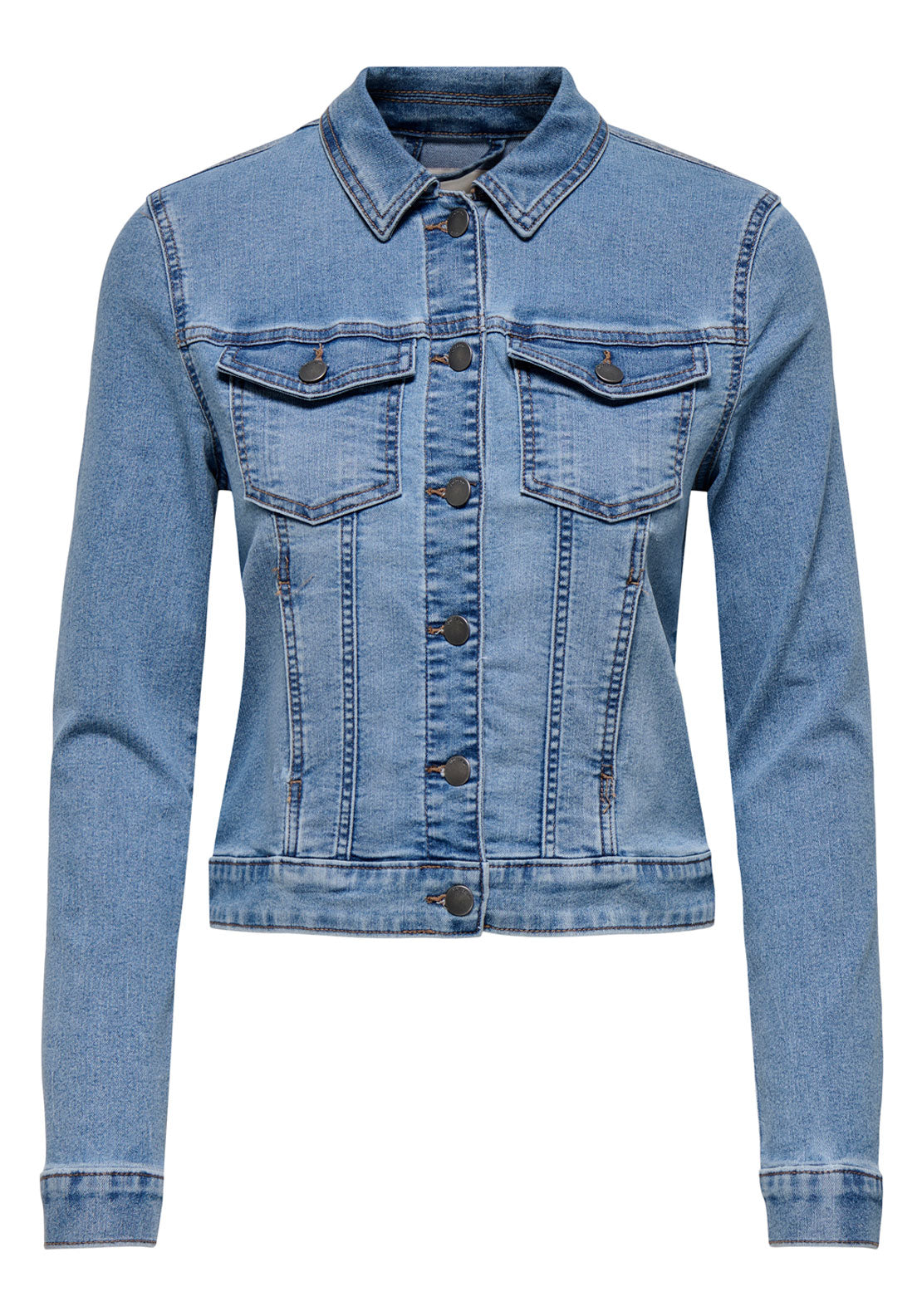 Jdy Moon Long Sleeve Denim Jacket - Medium Blue Denim 6 Shaws Department Stores