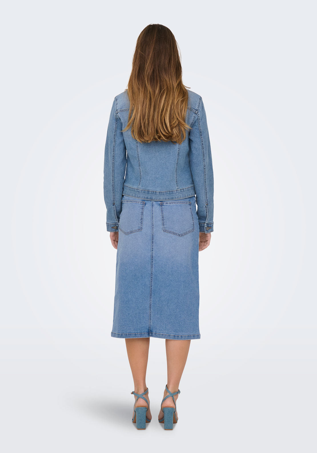 Jdy Moon Long Sleeve Denim Jacket - Medium Blue Denim 2 Shaws Department Stores