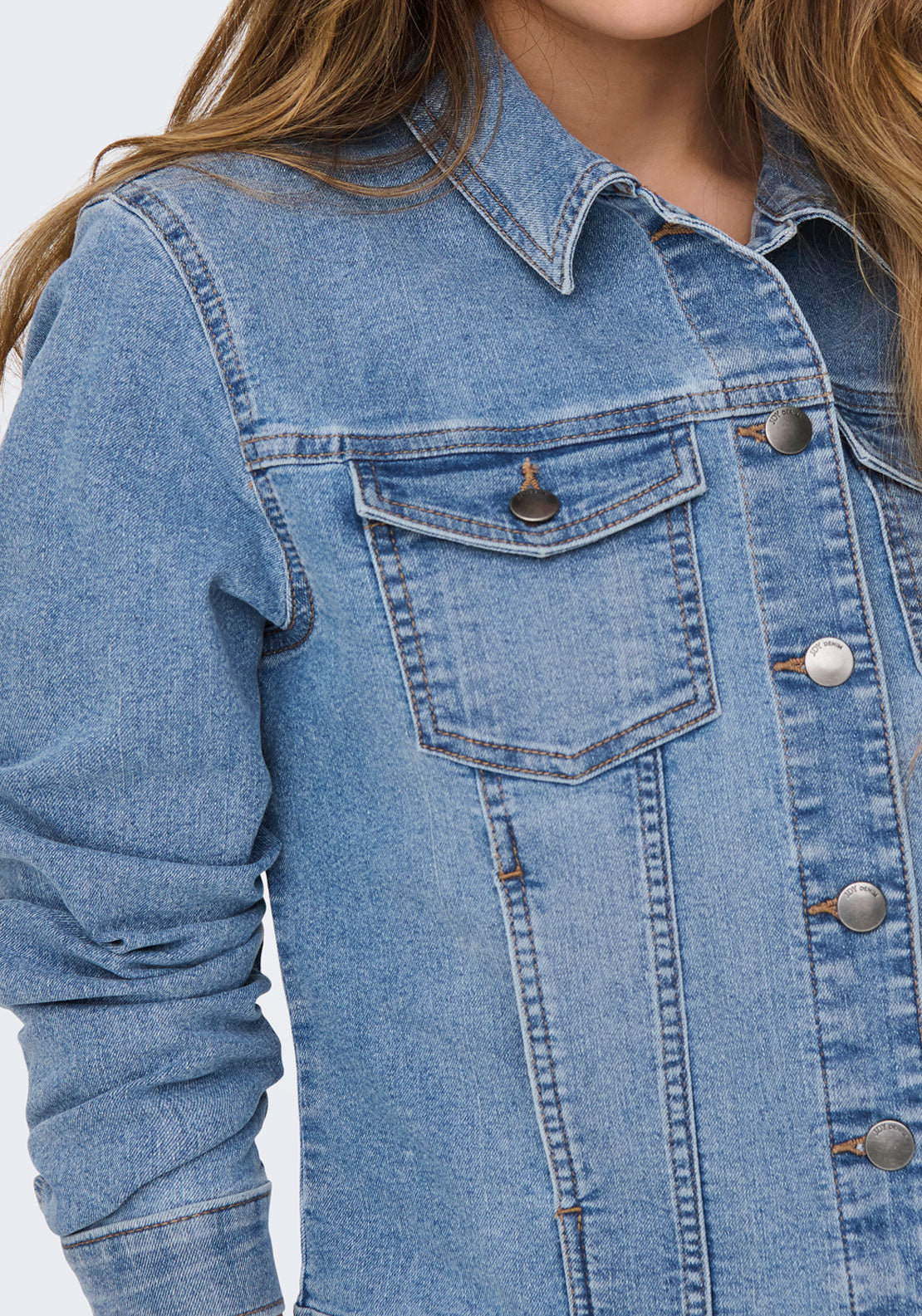 Jdy Moon Long Sleeve Denim Jacket - Medium Blue Denim 4 Shaws Department Stores