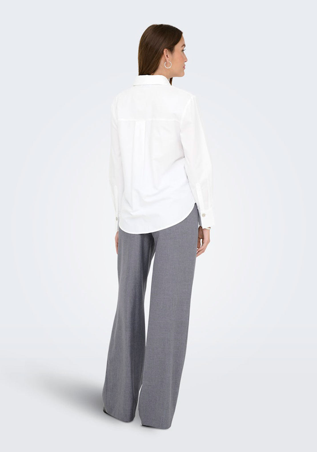 Jdy Long Sleeve Loose Buttoned Shirt - White 2 Shaws Department Stores